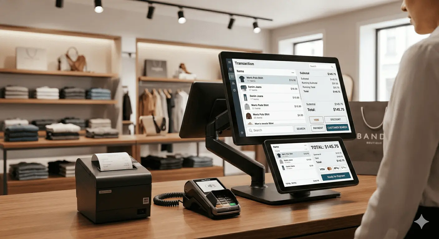 Business owner checking sales dashboard